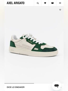 Axel Arigato Low-Top Sneaker in Green and Cream